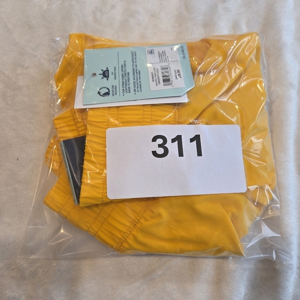DSG STRIDE HIGH-RISE SHORTS  WOMENS SMALL  UNIVERSITY GOLD  New Sports Workout - Picture 8 of 9